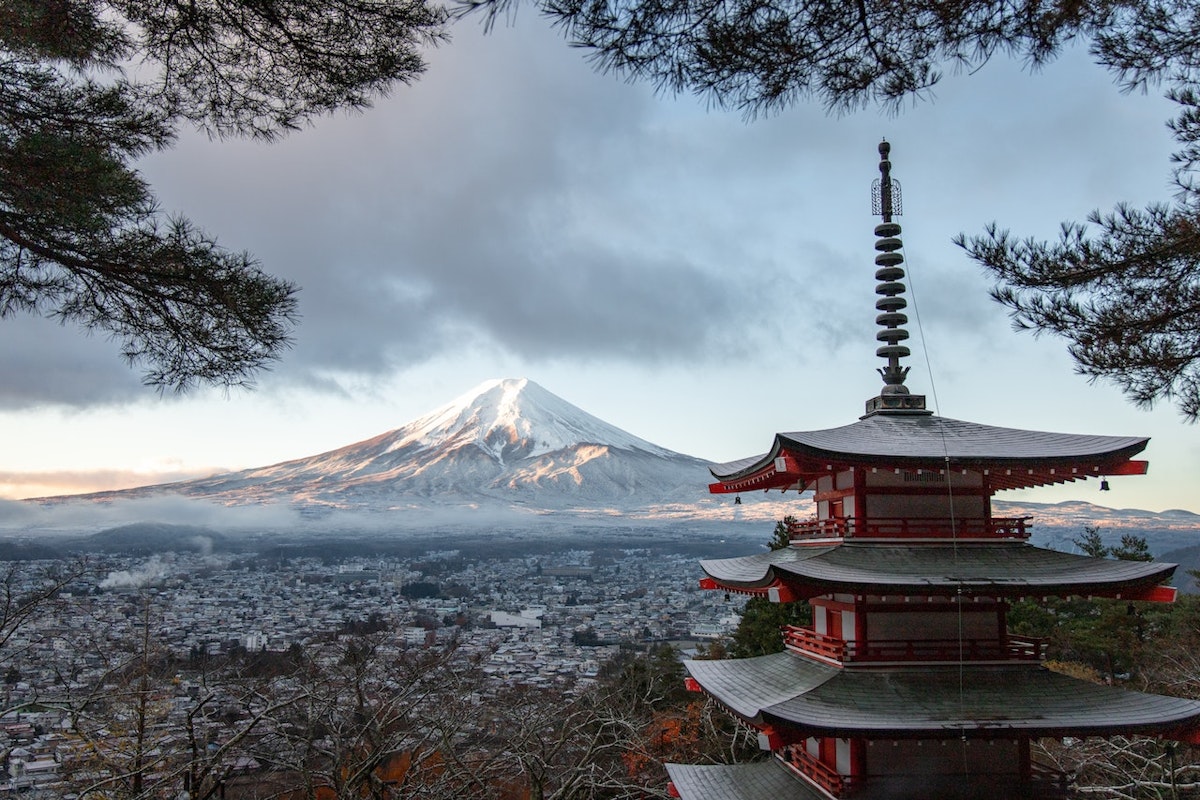 Mount Fuji and Pagoda