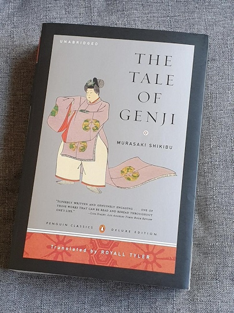 The novel The Tale of Genji in hard copy
