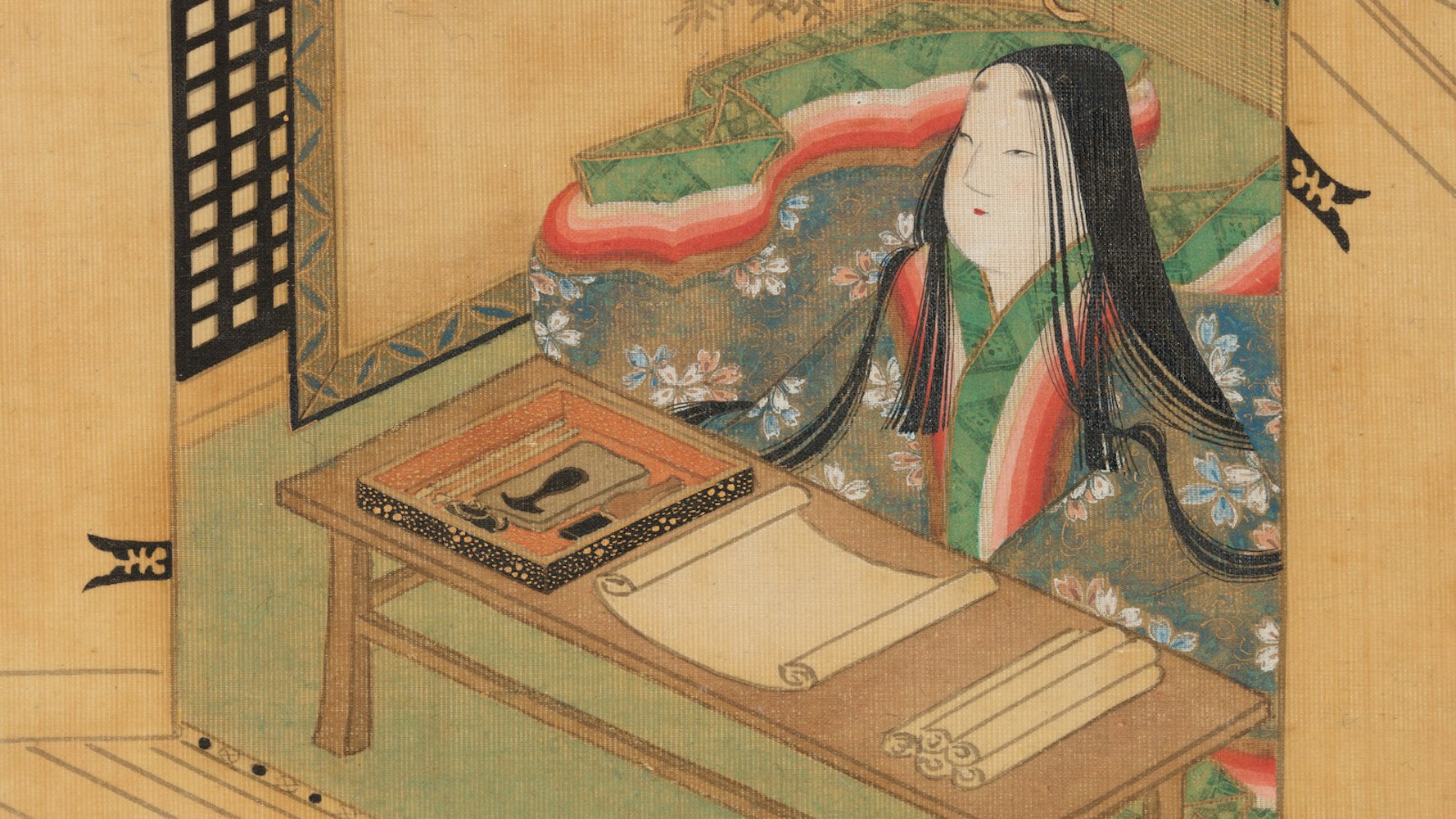Tosa Mitsuoki's 17th-century work, "Portrait-Icon of Murasaki Shikibu."