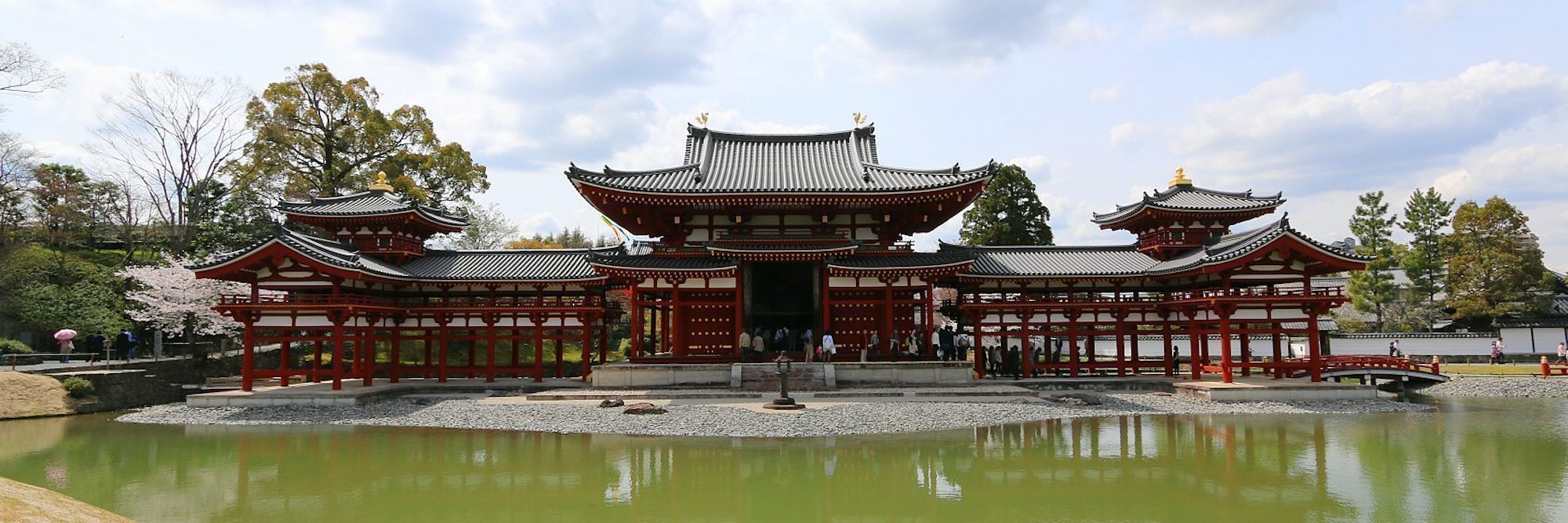 A fornt view of the famous Uji Shrine in Kyoto