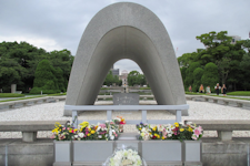 The iconic ruins of Hiroshima Peace Memorial Park, a symbol of peace and a memorial to the victims of the atomic bombing during World War II.