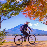 Cycling around Kawaguchiko Lake Cycling around Kawaguchiko Lake