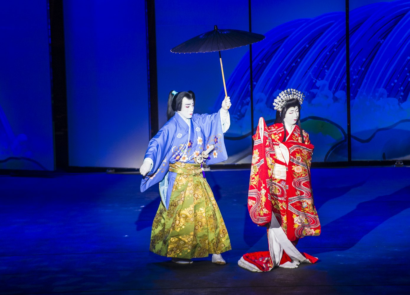 Traditional Japanese Kabuki performance