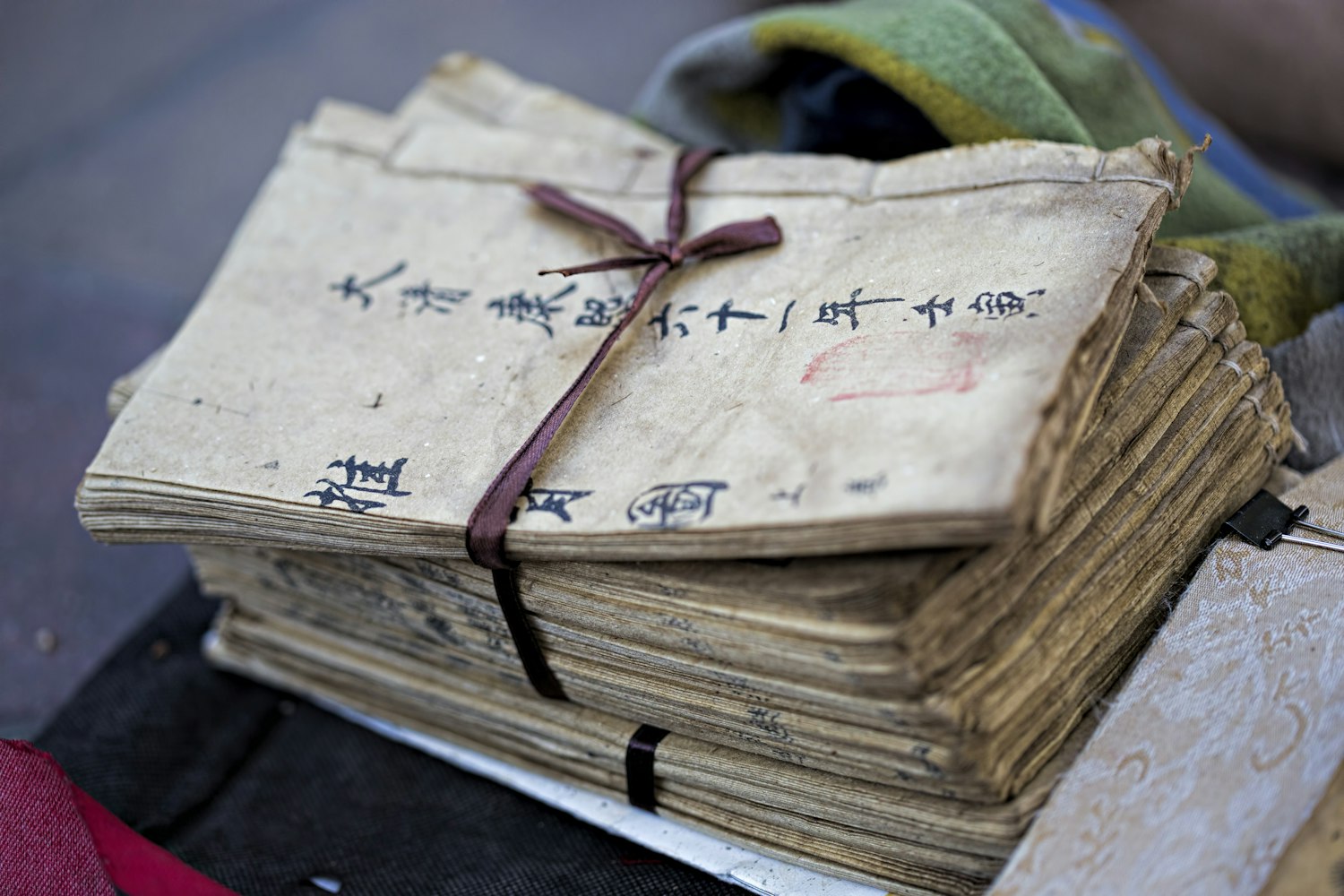 Chinese books on flea market