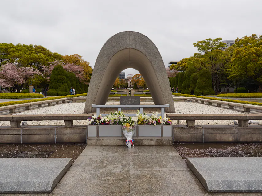 Memorial Cenotaph in Hiroshima Peace Memorial Park