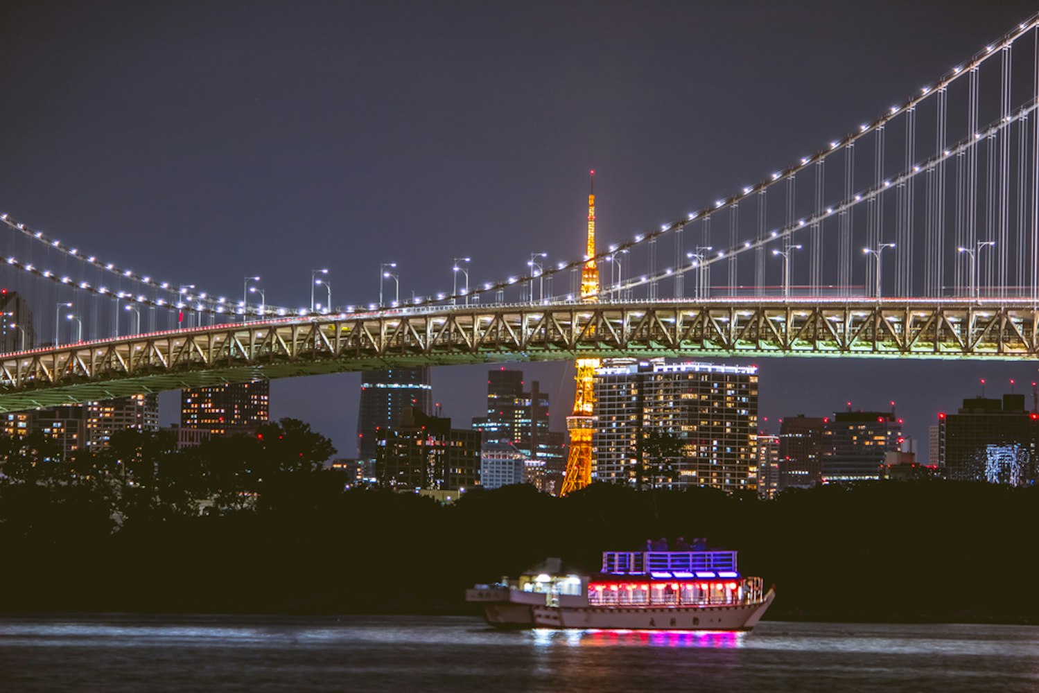 Night view Rainbow Bridge