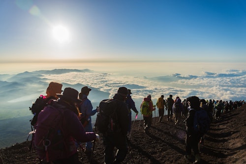 Climbing Mount Fuji