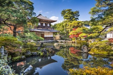 Ginkaku-ji Silver Pavilion during the autumn season in Kyoto, Japan