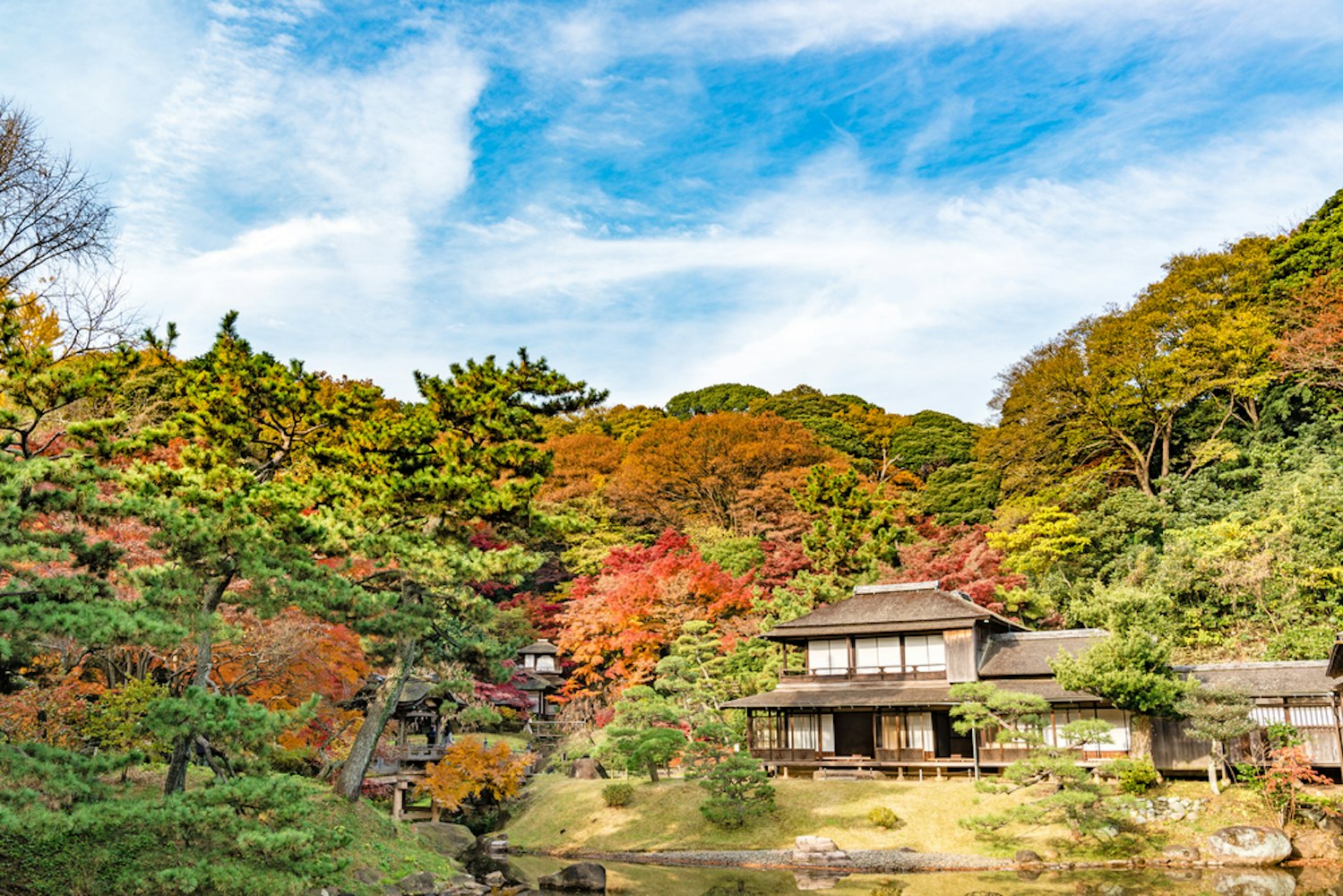 Sankei-en's Rinshunkaku in Yokohama, Japan