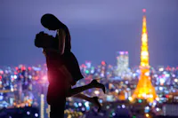 Romantic Lovers with Tokyo Tower