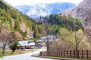 Shinhotaka onsen in spring