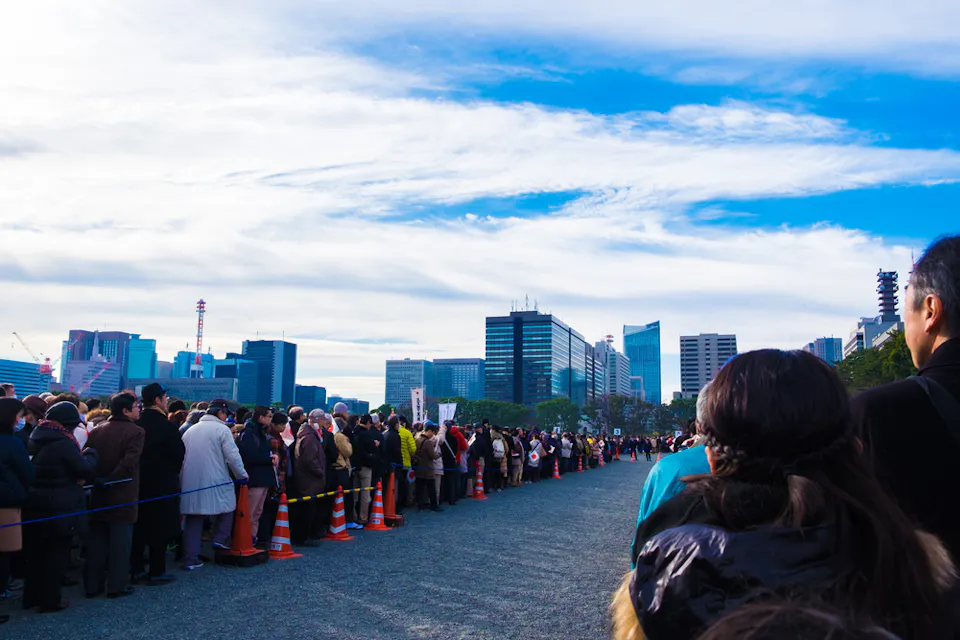 Emperor's greeting for the New Year at the Imperial Palace in January