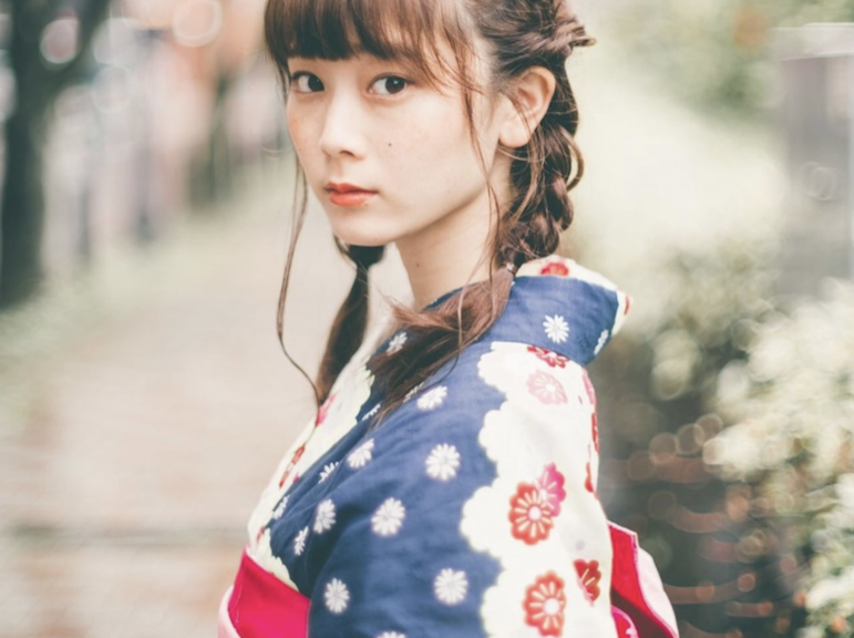 東京浅草花柄着物体験