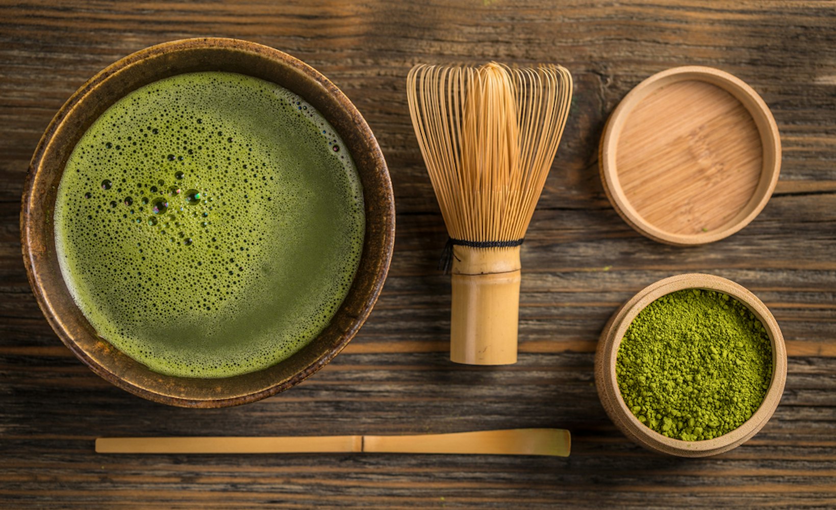 Green Tea Matcha in A Bowl
