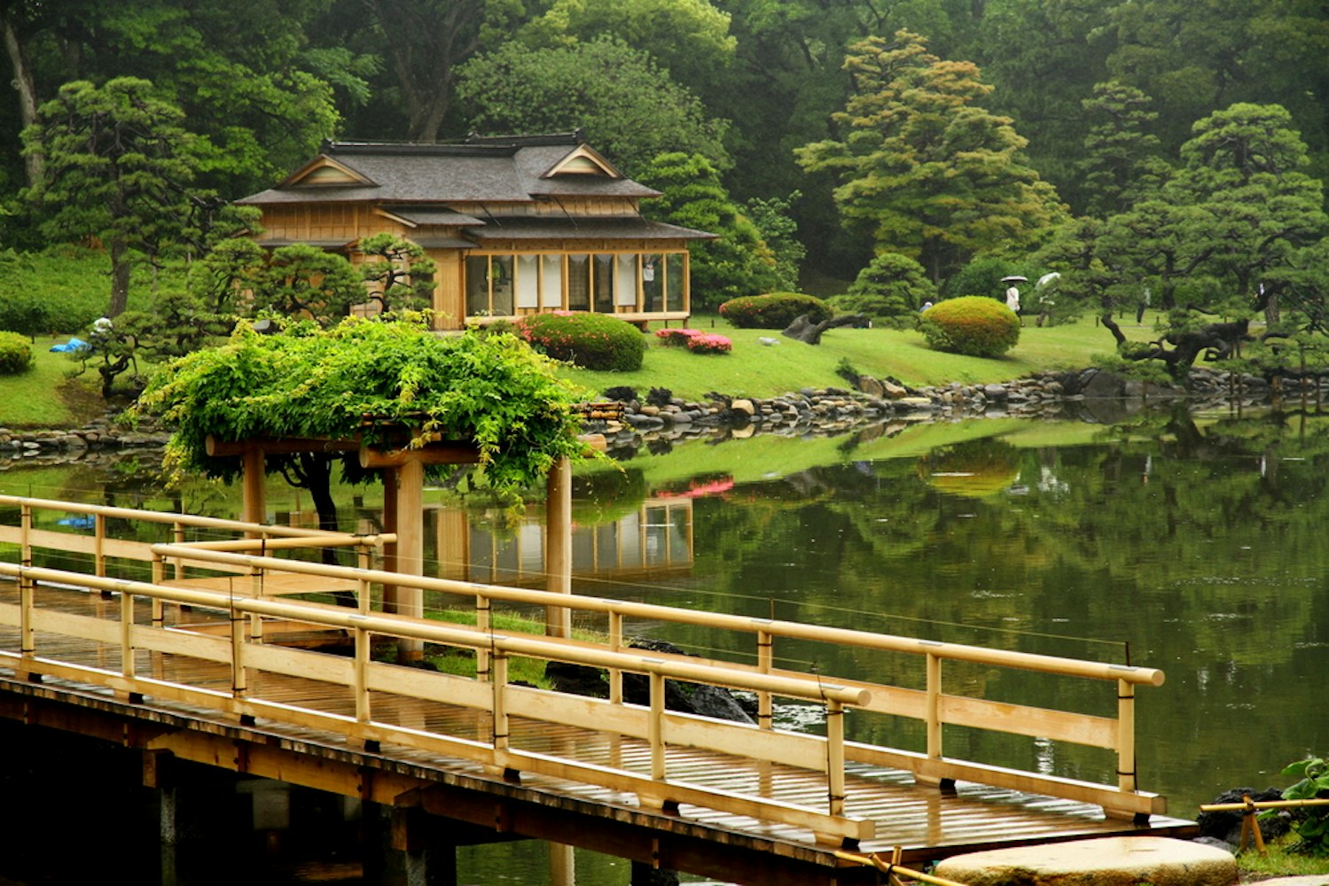 Traditional Tea House in Hamarikyu Gardens