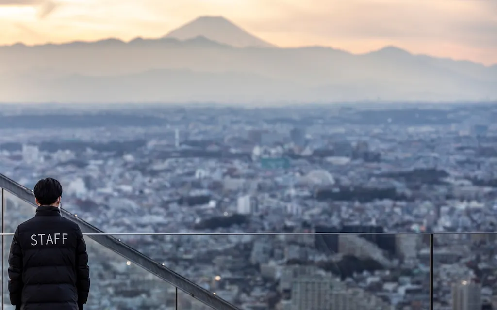 Shibuya Sunset View with Mount Fuji