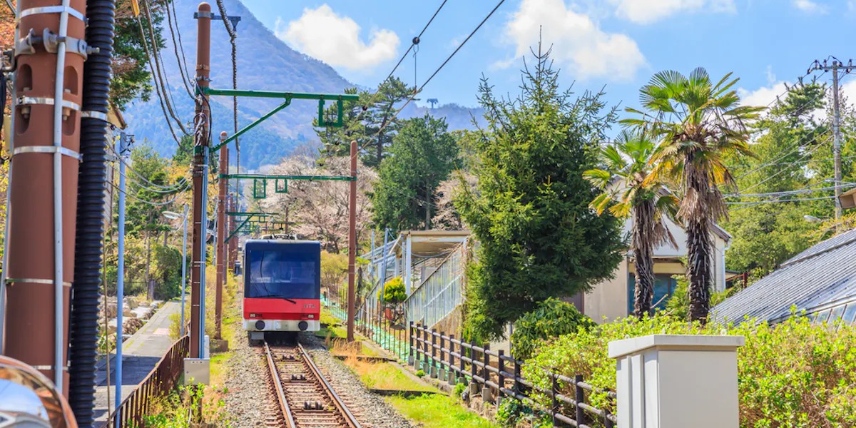 Hakone Tozan Cable Car at Gora Station Hakone Tozan Cable Car at Gora Station