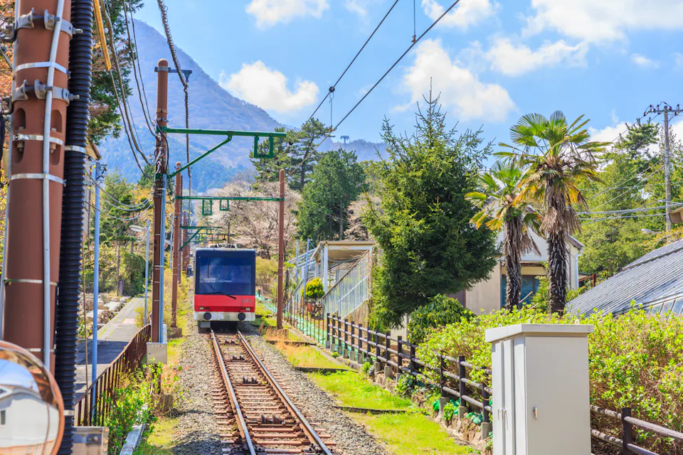 Hakone Tozan Cable Car at Gora Station