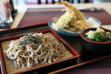 Soba Noodle and Shrimp