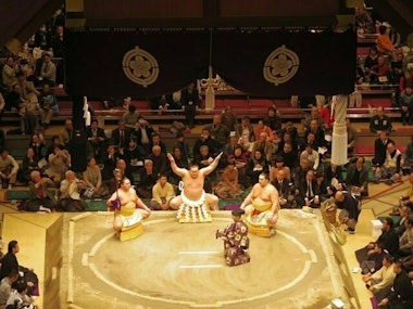 Sumo Wrestling Tournament in Tokyo