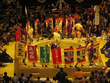 Sumo Wrestling Tournament in Tokyo