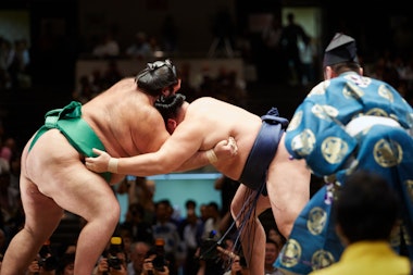 Sumo Wrestling Tournament in Tokyo