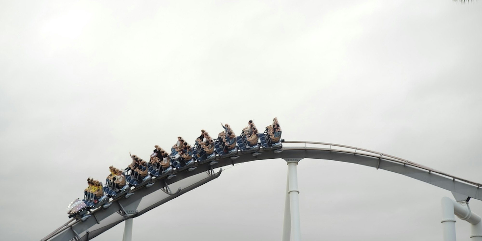 Roller coaster rides at Universal Studios Japan