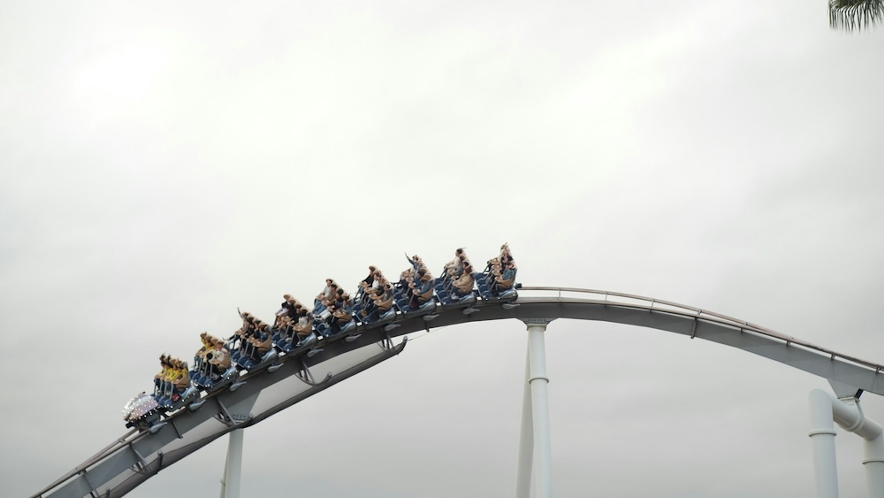 Roller coaster rides at Universal Studios Japan