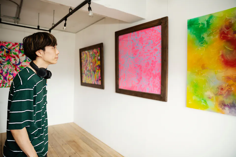 Abstract Painting in an Art Gallery