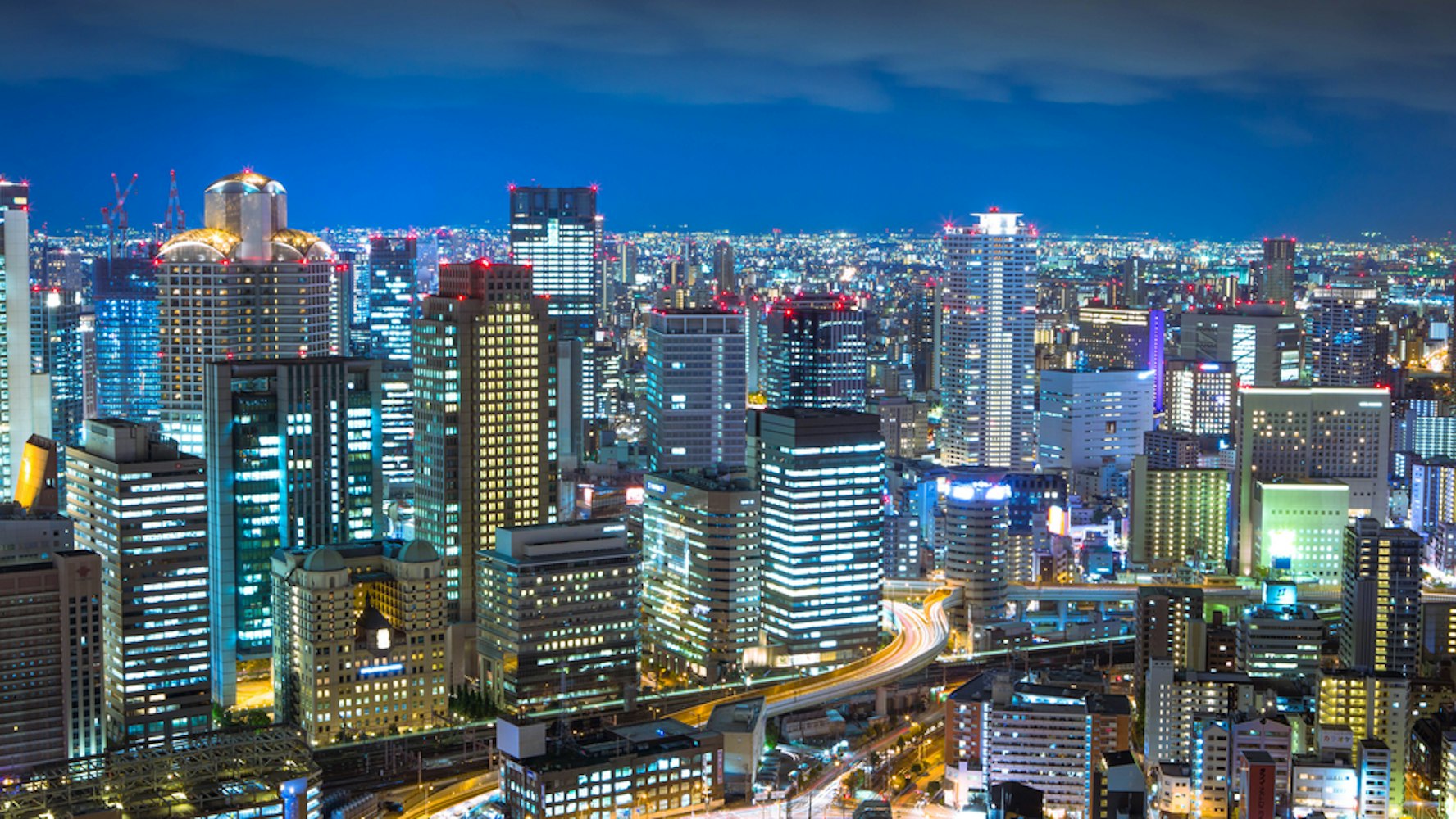 Osaka City Views From Umeda Sky Building
