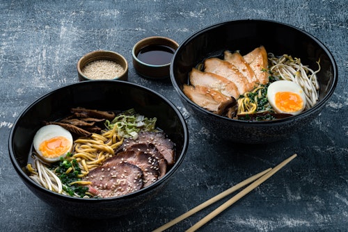 SHOYU RAMEN chicken and pork with noodles