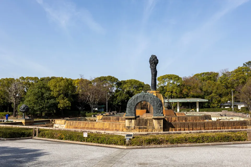 East central plaza of Hattori Ryokuchi Park, Toyonaka, Osaka, Japan