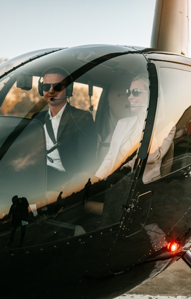 Couple on Helicopter Couple on Helicopter