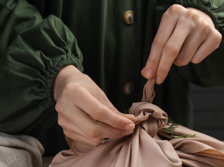 전통 후로시키 천 포장 체험