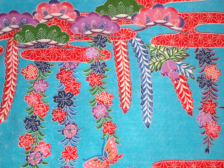 Colorfully-dyed pattern in Okinawa