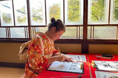 Kimono and Calligraphy Experience