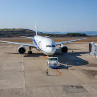 Airplane in airport of Nagasaki Airplane in airport of Nagasaki