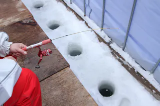 Wakasagi Smelt Ice-Fishing on Lake Akan