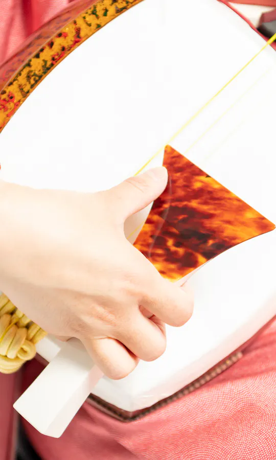 Playing Shamisen Playing Shamisen