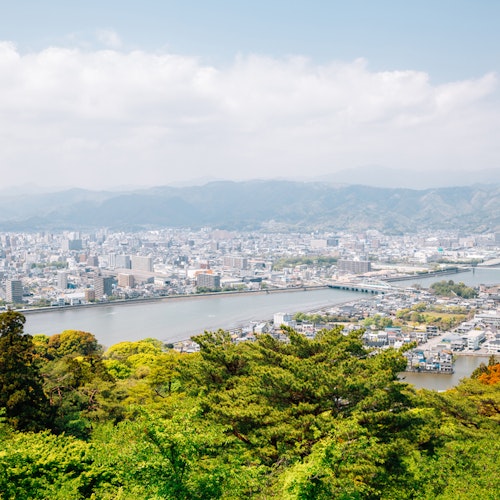 Kochi city panorama view from Godaisan mountain Observatory Kochi city panorama view from Godaisan mountain Observatory