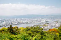 Kochi city panorama view from Godaisan mountain Observatory
