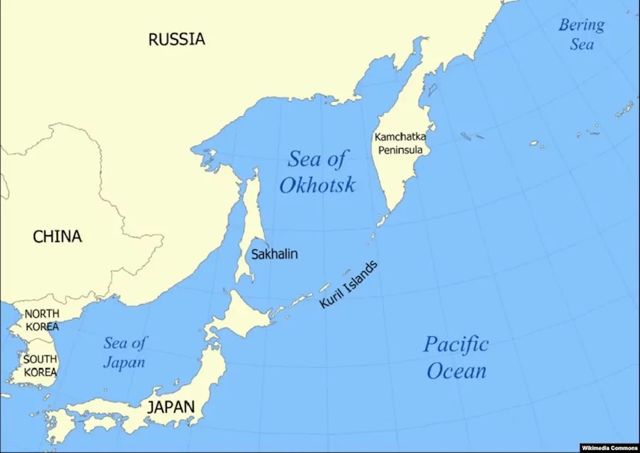 Map of Japan and Asia 