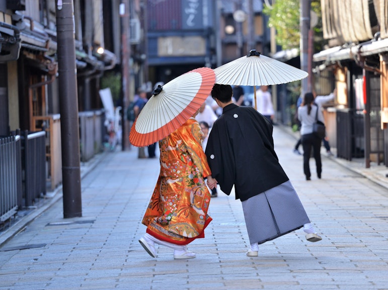 오사카의 커플 사진