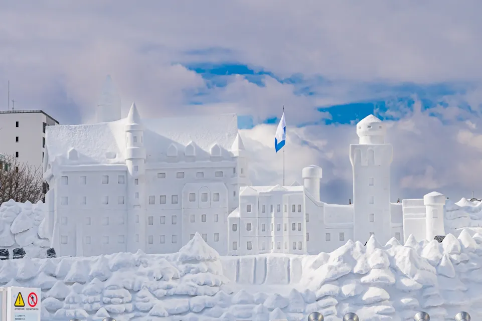 Hokkaido winter Sapporo Snow Festival scenery