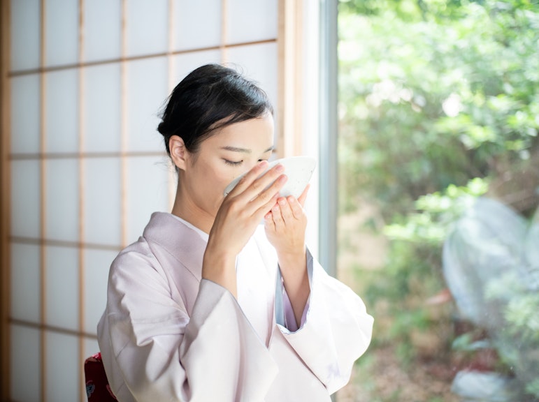 京都の優彩亭での禅と茶道体験
