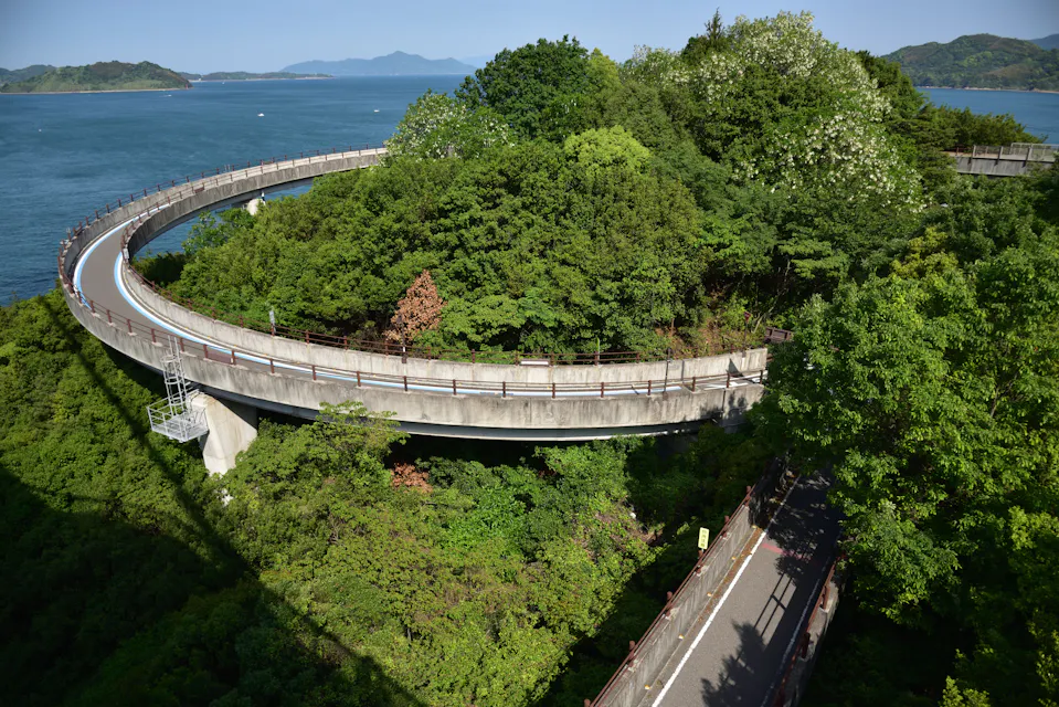 Shimanami Kaido in Setonaikai of Japan
