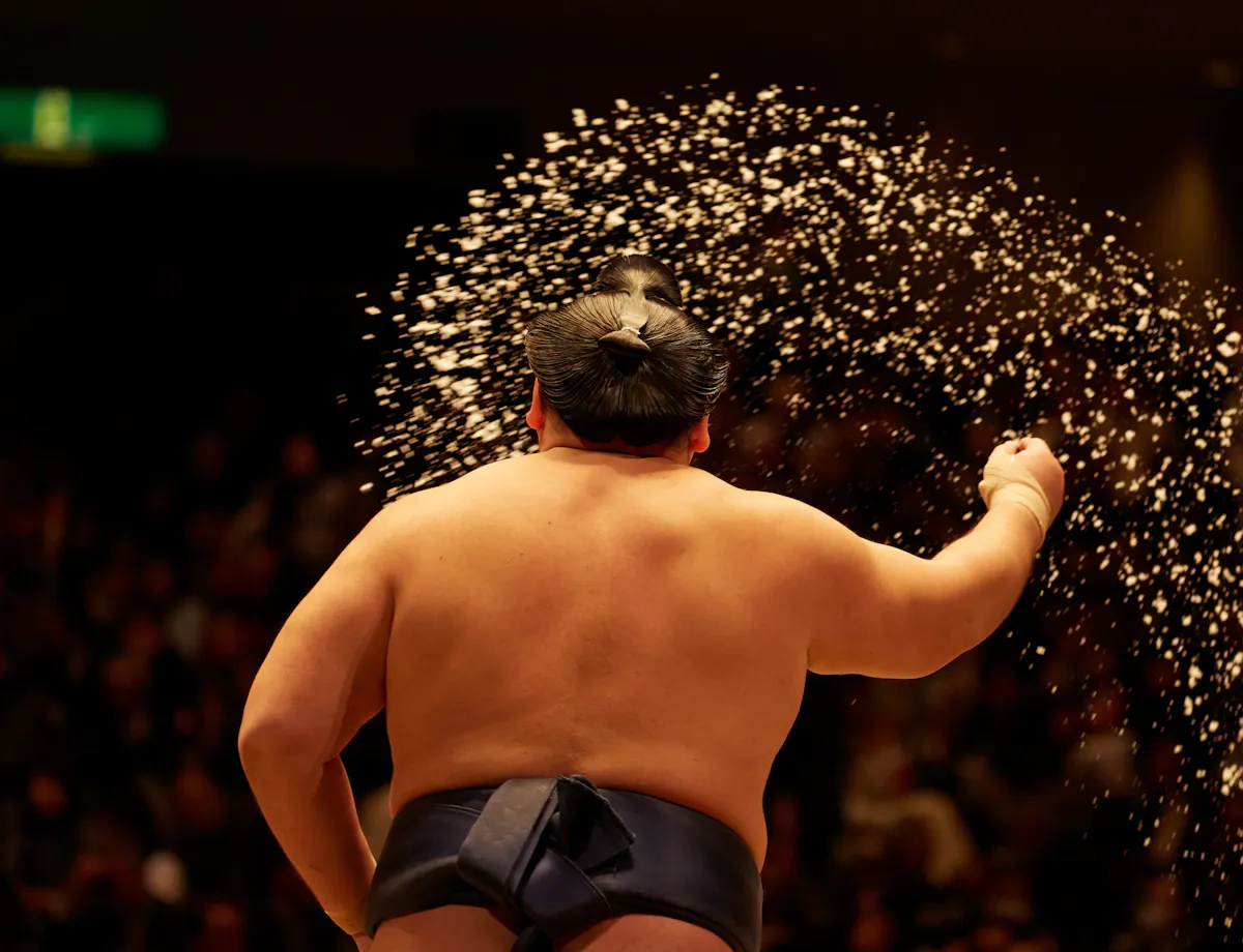 Sumo Wrestler Throwing Salt Sumo Wrestler Throwing Salt