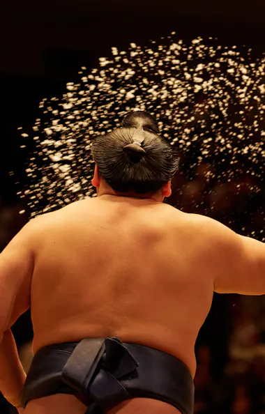 Sumo Wrestler Throwing Salt Sumo Wrestler Throwing Salt