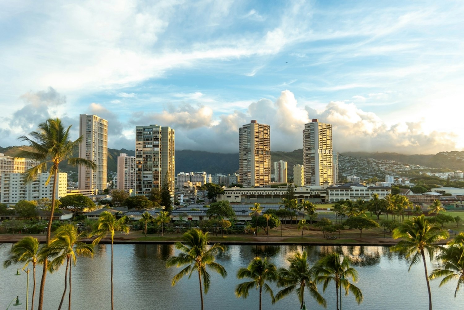 a sunrise in honolulu hawaii