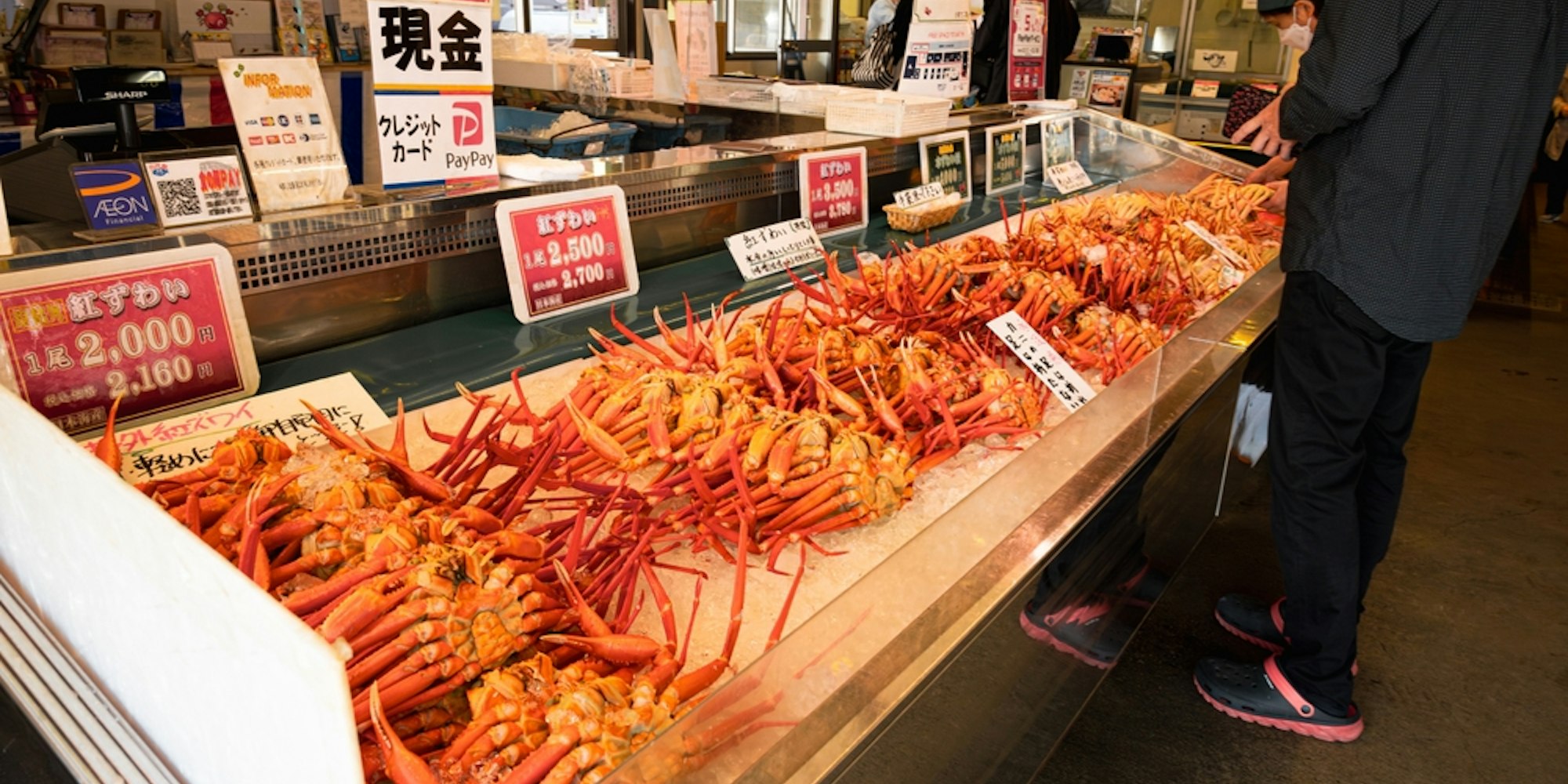 Stall inside of Minato Marche Pier Bandai Stall inside of Minato Marche Pier Bandai